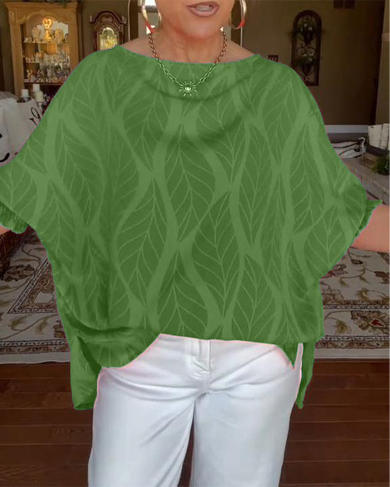 Relaxed Print Blouse – Lightweight Breathable Soft Fabric Blouse for Women