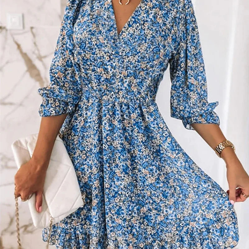Women's Floral Dress | Bohemian Maxi Dress - Lightweight Flowy Summer Style