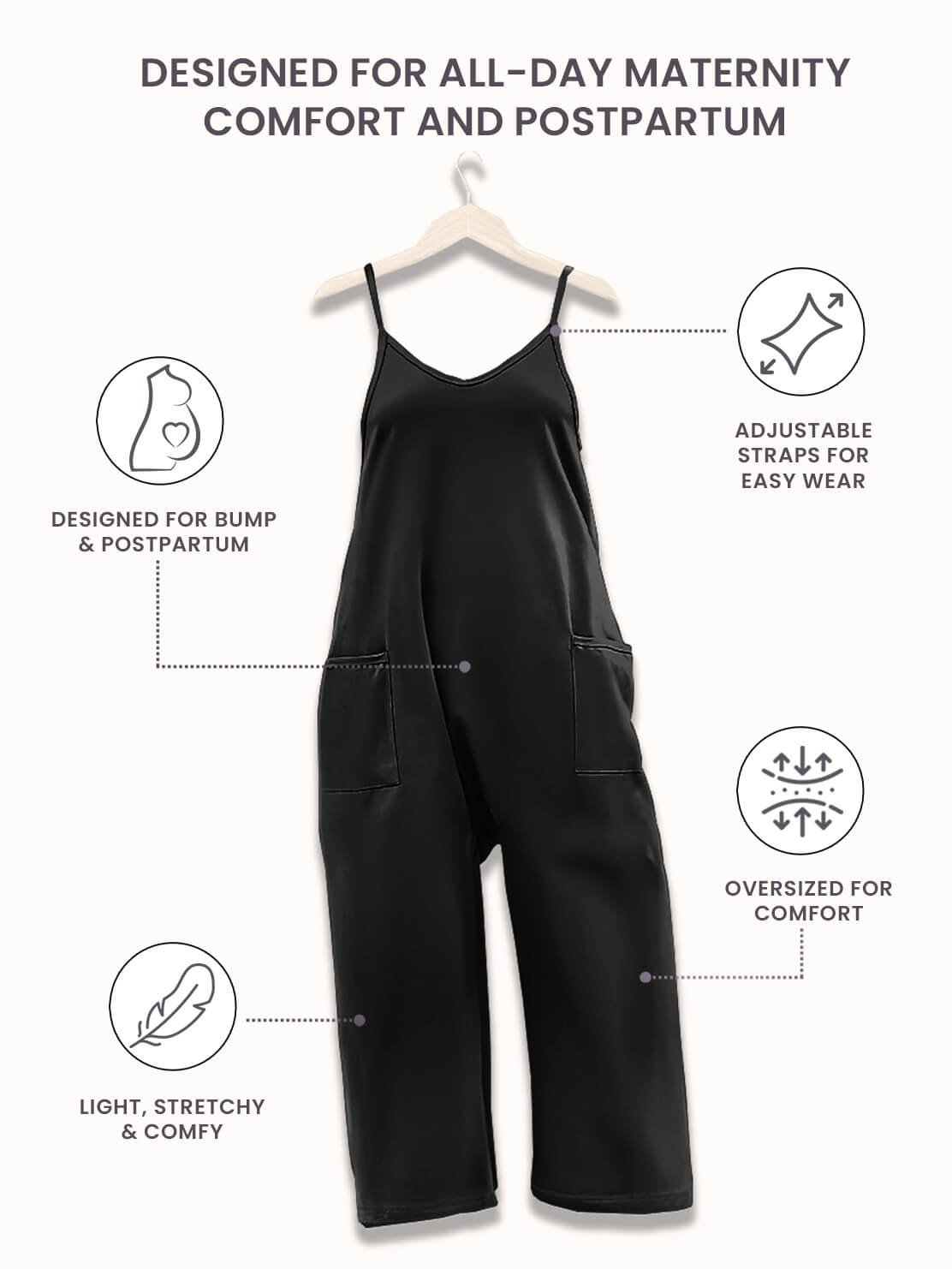 Oversized Jumpsuit - Comfortable Maternity & Postpartum Plus Size Wear