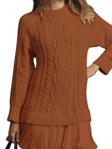 Twist Knit Sweater Dress | Flattering Soft Knit Fabric Casual & Winter Outfit