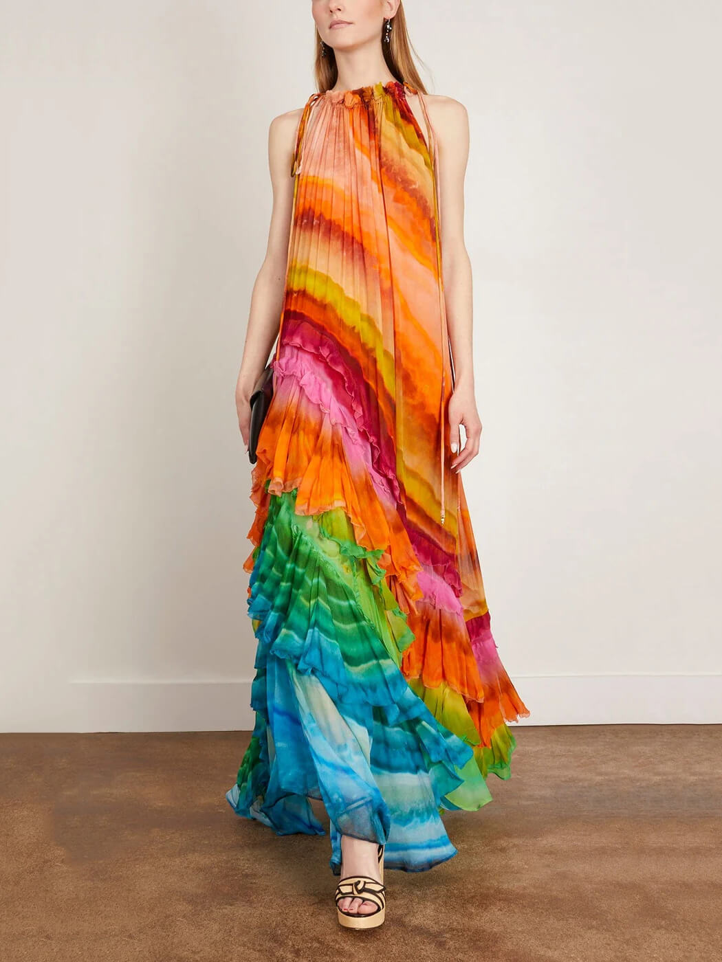 Ruffle Gown – Elegant Maxi Dress with Cascading Ruffles for Evening Wear