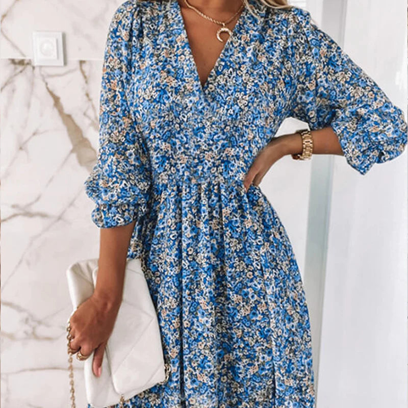 Women's Floral Dress | Bohemian Maxi Dress - Lightweight Flowy Summer Style