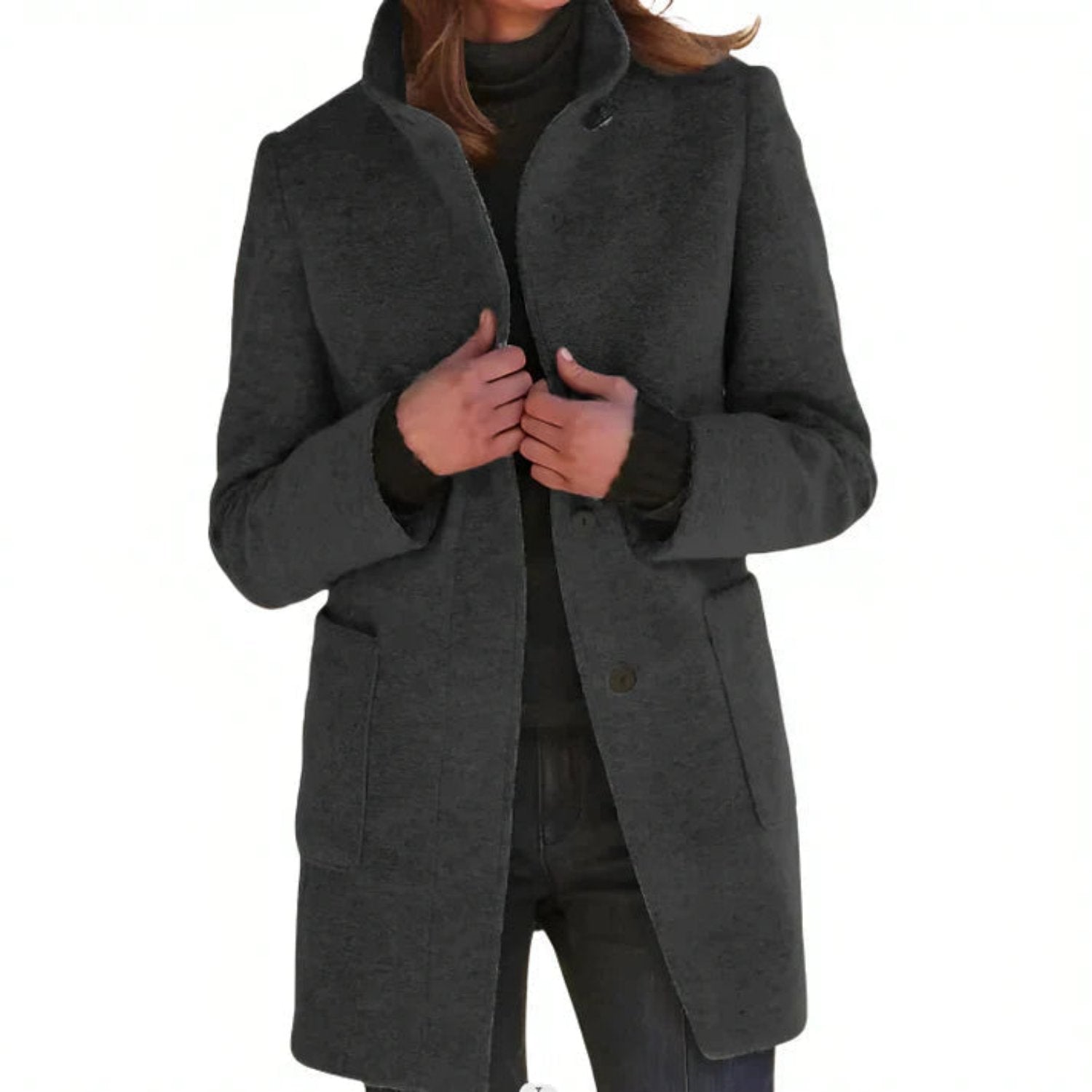 Modern Grace Coat – Tailored Women's Wool Blend Winter Outerwear | Elegant Warm Coat