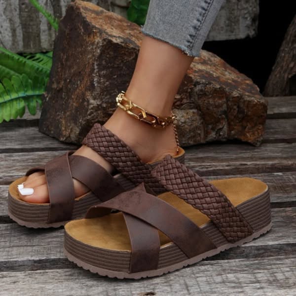 Orthopedic Leather Sandals – Comfortable Leather Strap Sandals for Foot Pain Relief