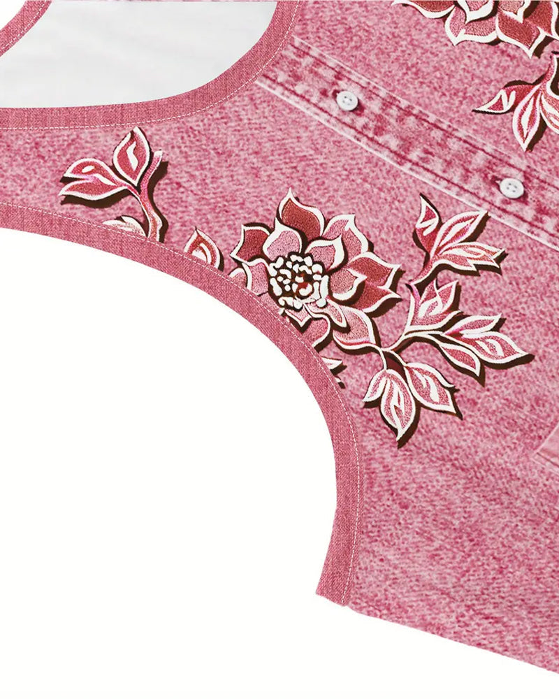 Sleeveless Denim Dress – Classic A-Line Casual Chic Dress in Premium Fabric