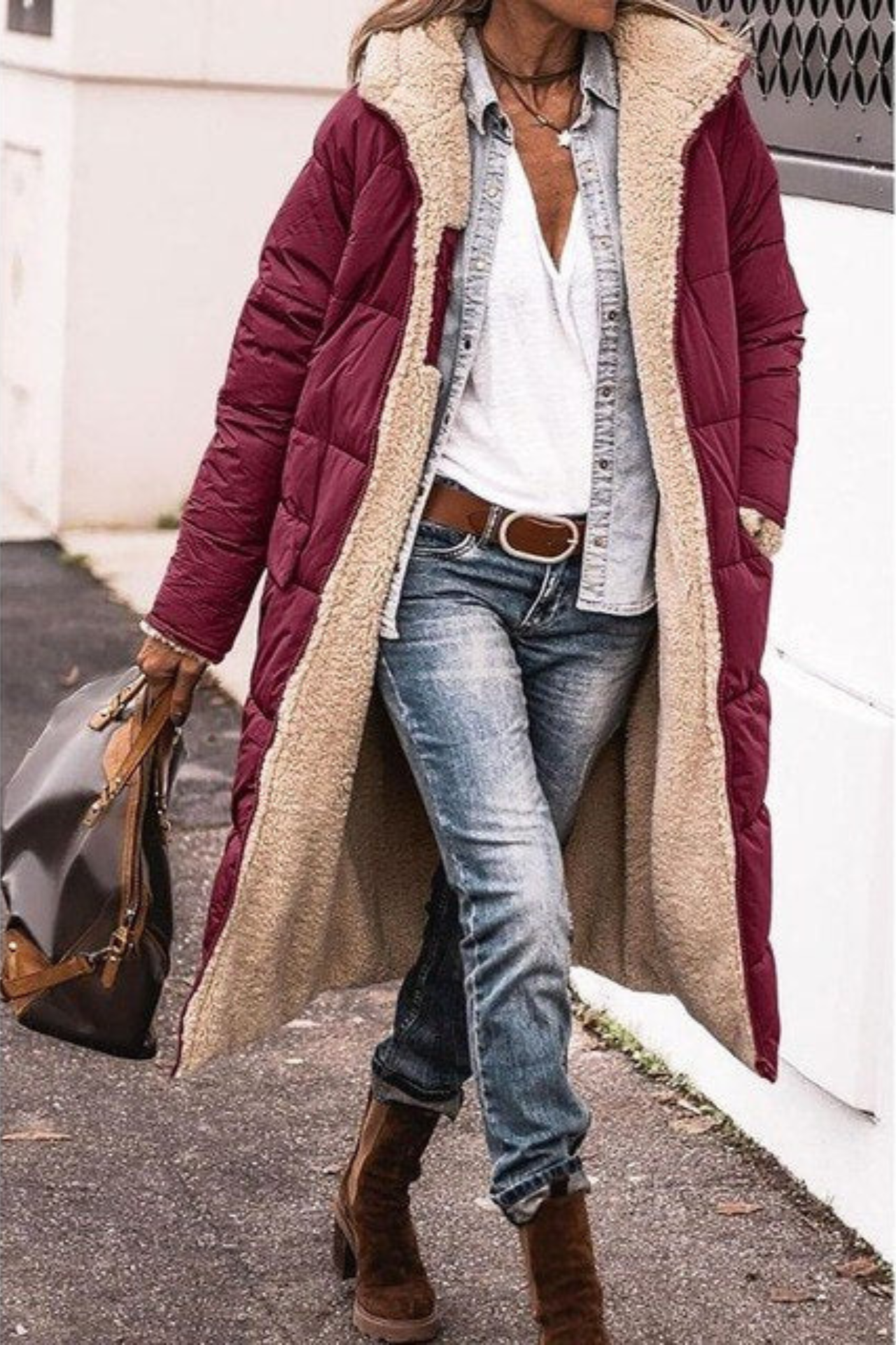 Elegant Reversible Coat – Premium Long Warm Winter Outerwear | Liora's Boutique