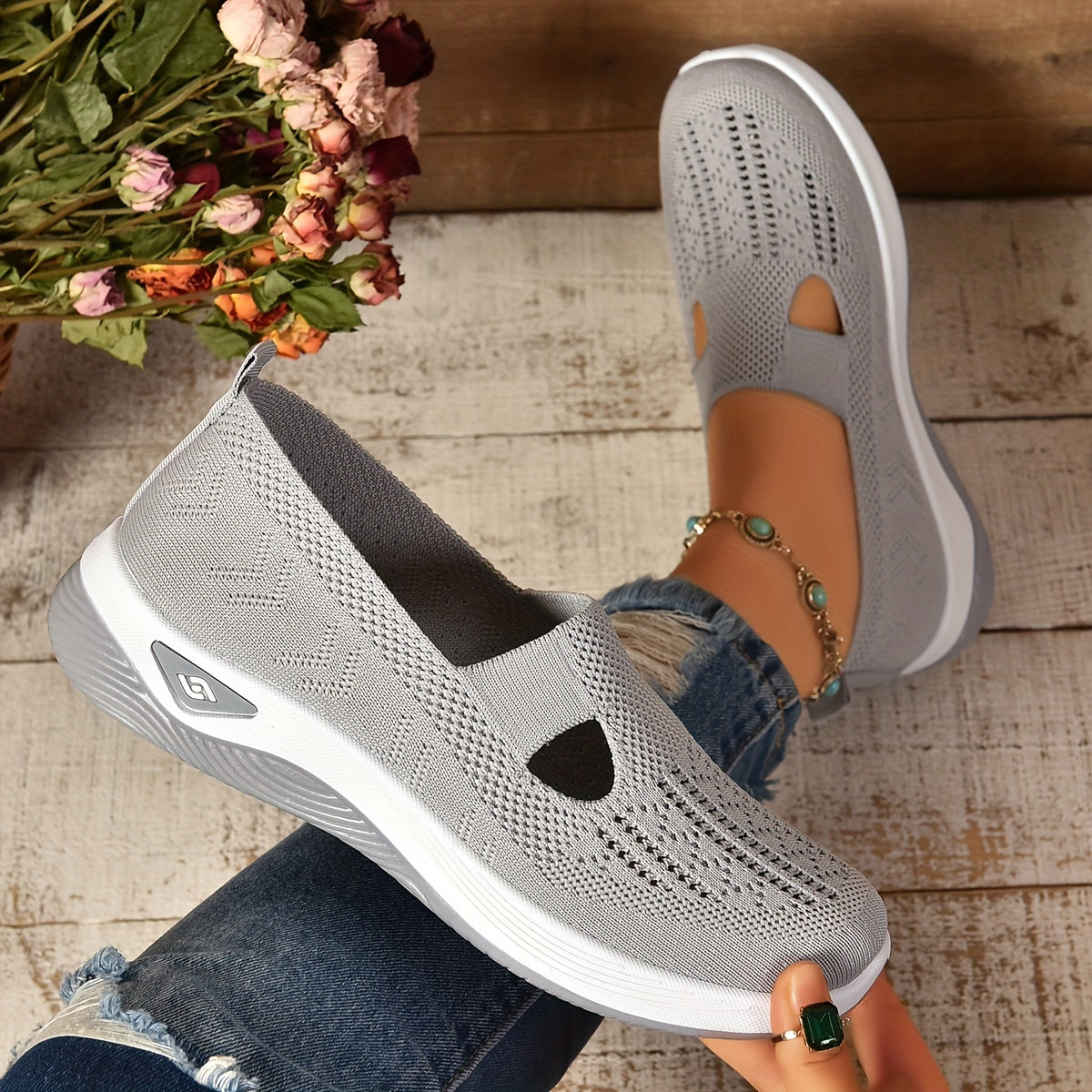 Orthopaedic Slip-On Shoes - Women's Comfortable Footwear with Arch Support & Gel Sole