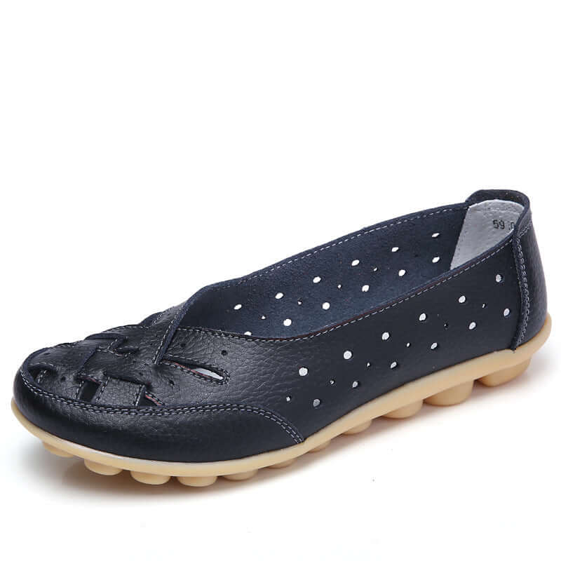 Breathable Leather Loafers - Orthopedic Sandals with Shock Absorbing Soles for Comfort