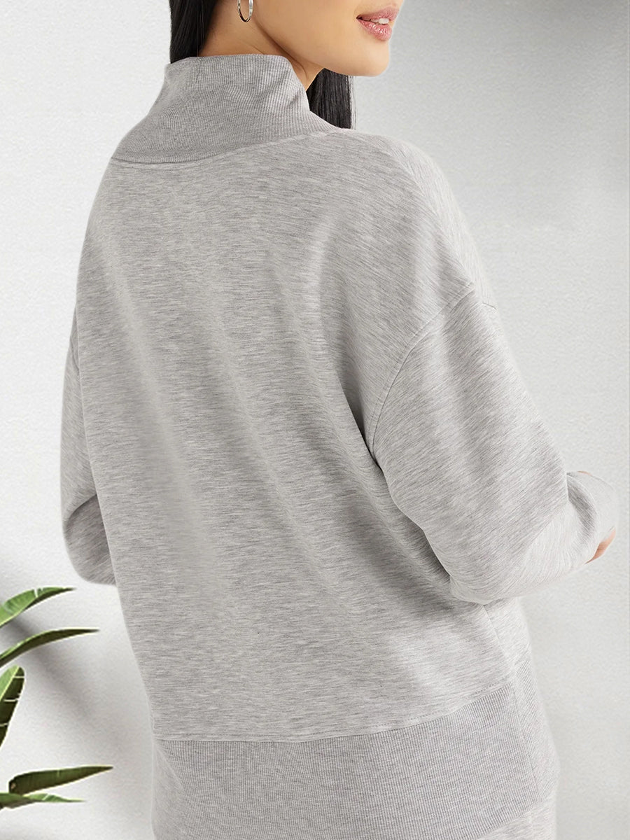 Modern Cozy Knit Set – Soft Knitted Fabric Two-Piece Loungewear Outfit