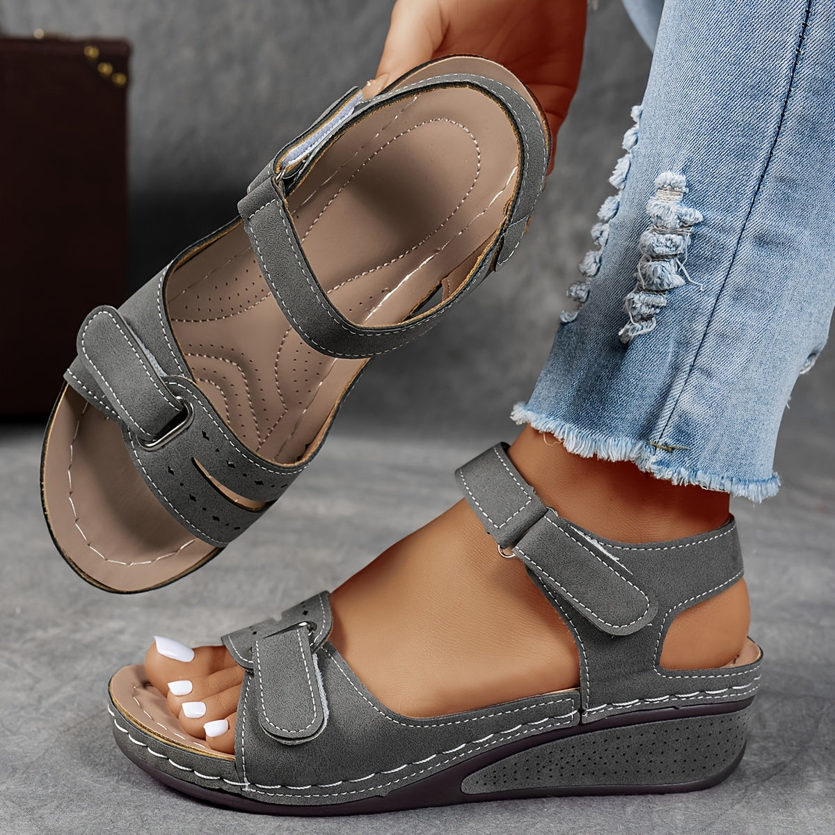 Orthopedic Comfort Sandals | Women's Adjustable Strap Cushioned Sole Footwear