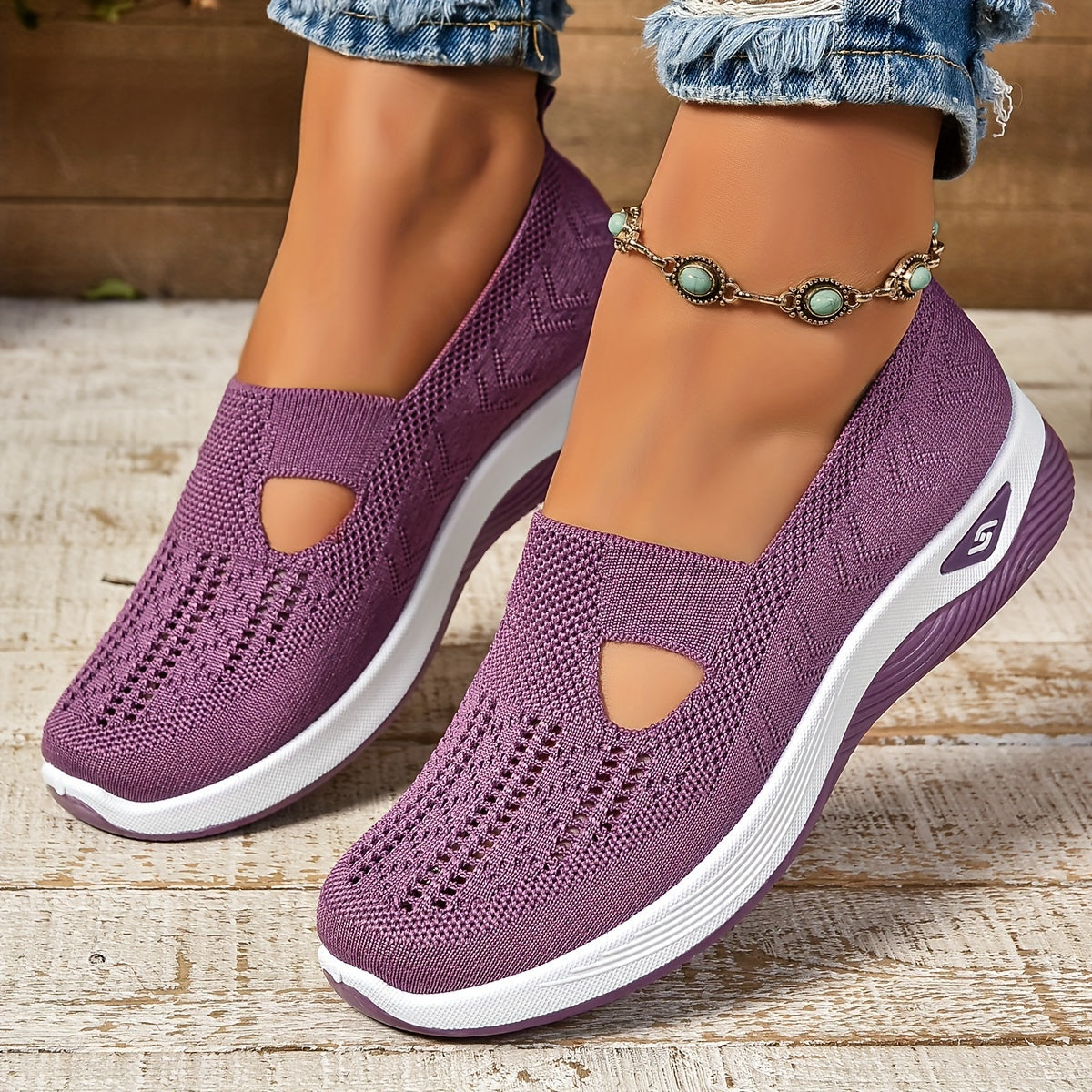 Orthopaedic Slip-On Shoes - Women's Comfortable Footwear with Arch Support & Gel Sole