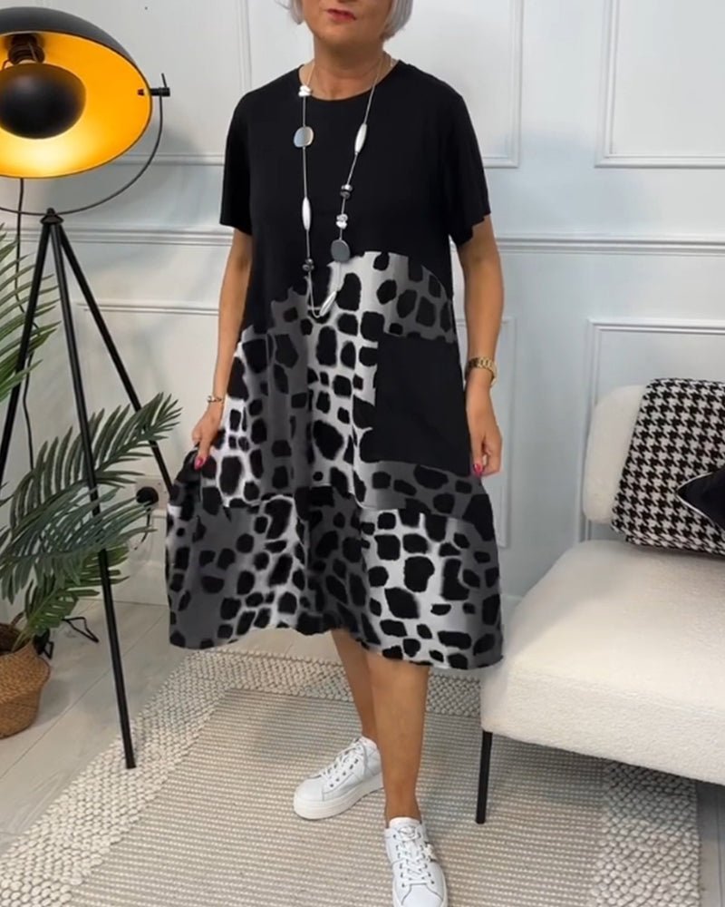 Chic Midi Dress – Elegant Versatile Outfit With Lightweight Blend Fabric