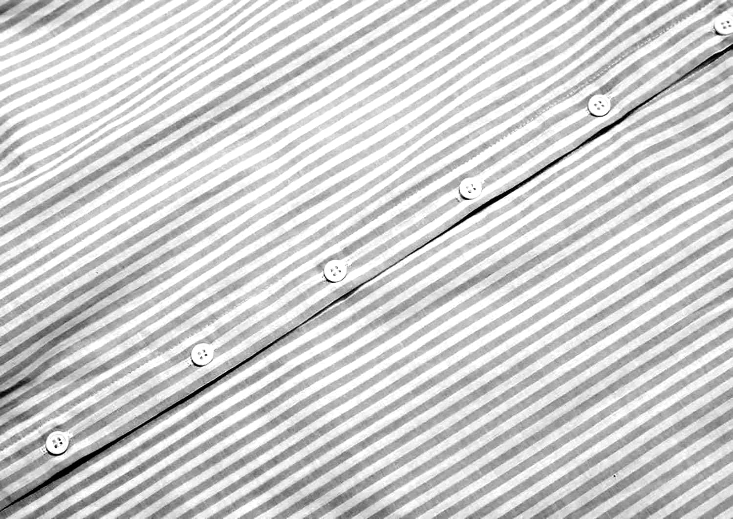 Long Sleeve Shirt Dress – Classic Stripe Pattern | Button Front, Relaxed Fit Dress