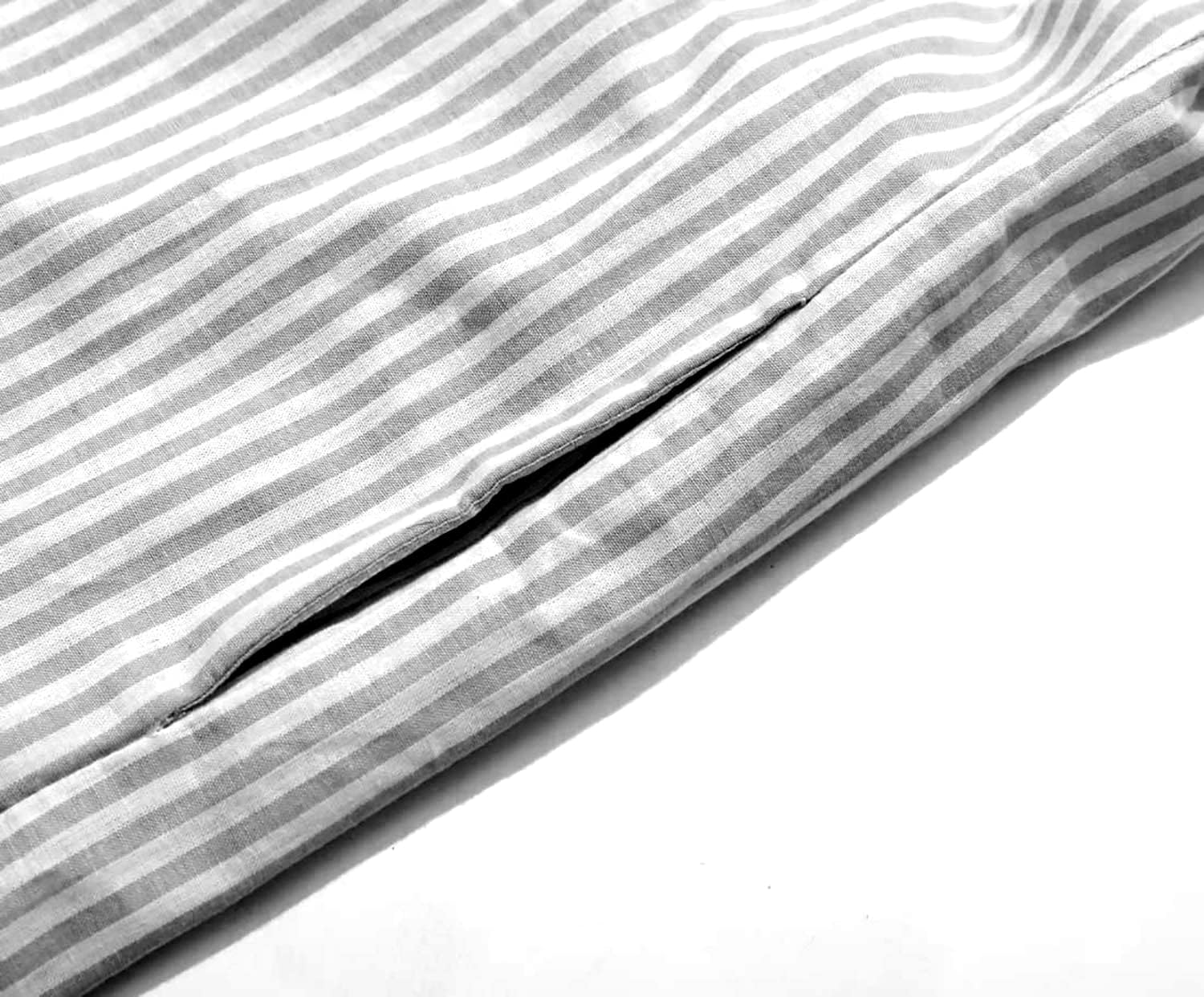 Long Sleeve Shirt Dress – Classic Stripe Pattern | Button Front, Relaxed Fit Dress