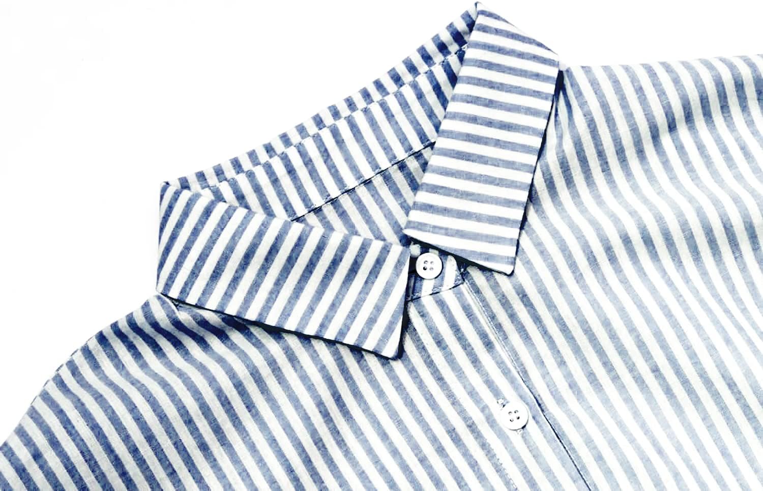 Long Sleeve Shirt Dress – Classic Stripe Pattern | Button Front, Relaxed Fit Dress