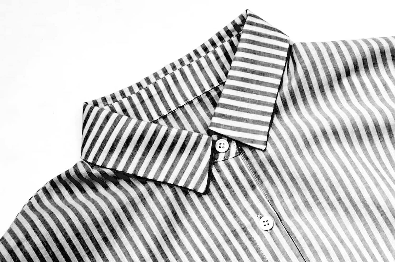 Long Sleeve Shirt Dress – Classic Stripe Pattern | Button Front, Relaxed Fit Dress