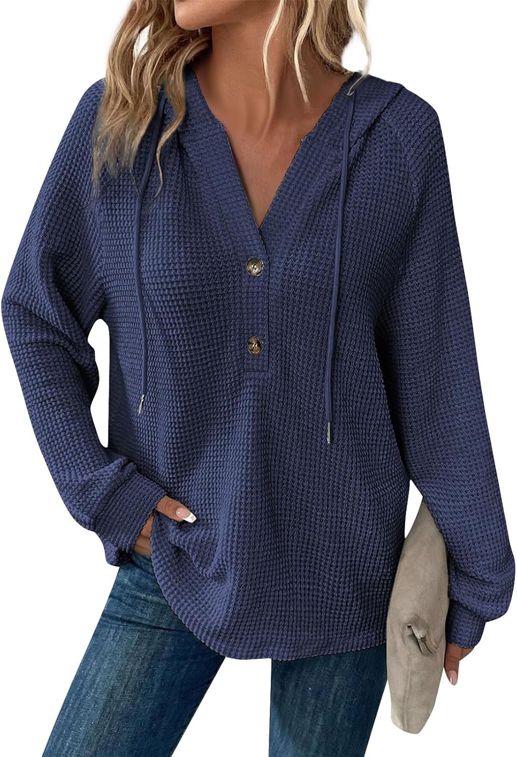 Oversized V-Neck Sweat | Relaxed Fit Sweatshirt For Women - Cozy Fall Clothing
