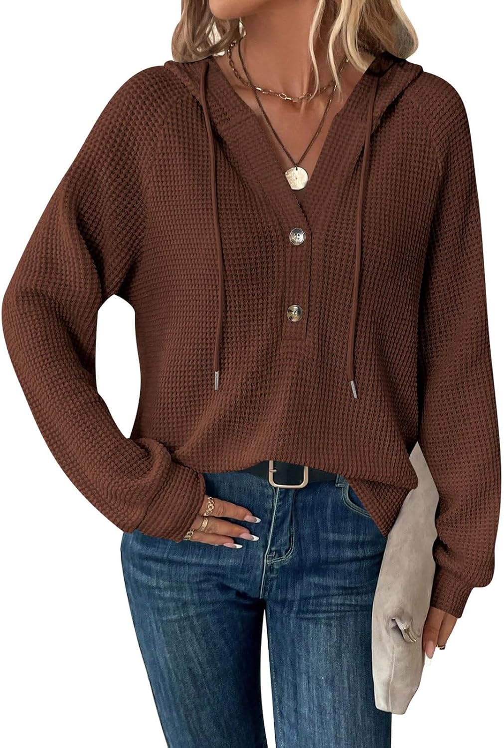 Oversized V-Neck Sweat | Relaxed Fit Sweatshirt For Women - Cozy Fall Clothing