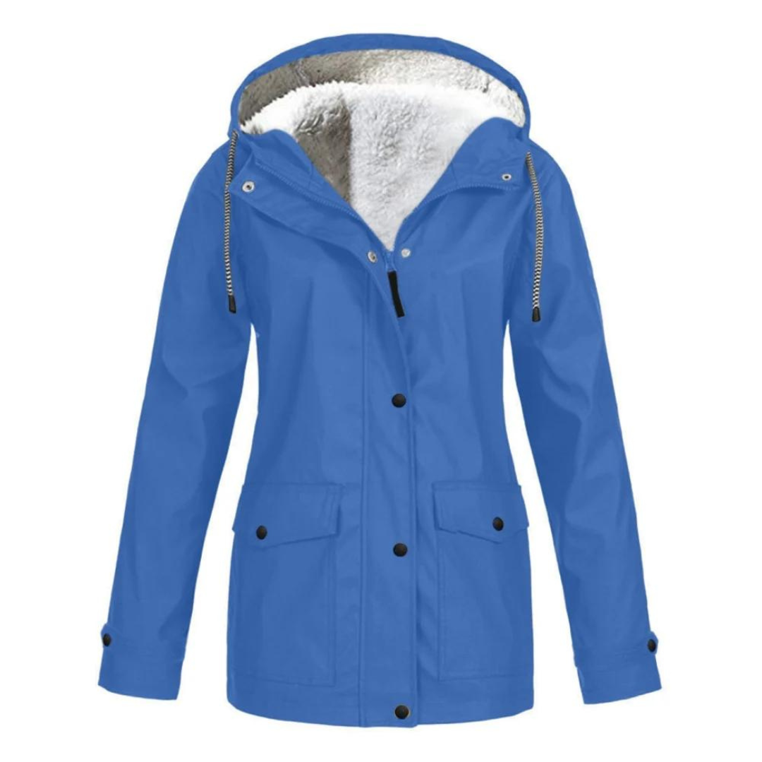 Windproof Rain Jacket – Women's Water Resistant Jacket with Adjustable Hood & Pockets