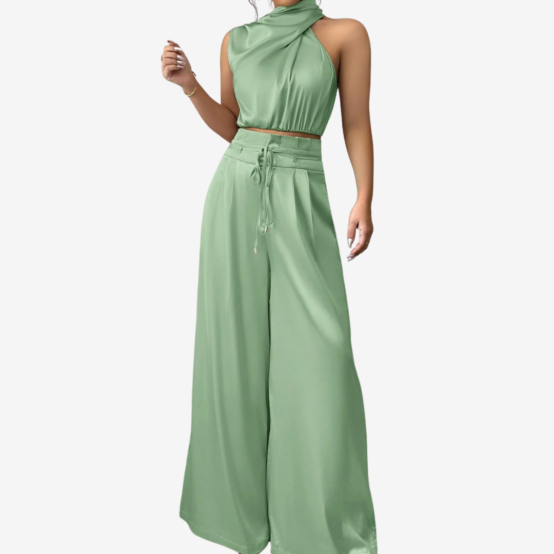 Summer Two-Piece Set – Lightweight Cotton Blend Set With Flattering Silhouette