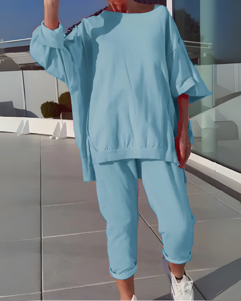 Effortless Comfort Set – Women's Loungewear Two-Piece With Soft Breathable Fabric