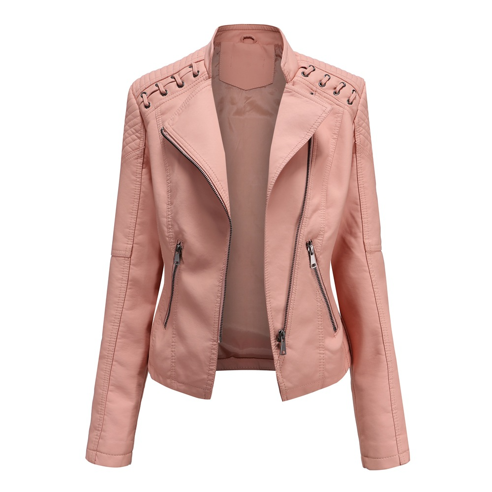 Women's Leather Jacket - Katalina Premium PU Leather Sophisticated Jacket