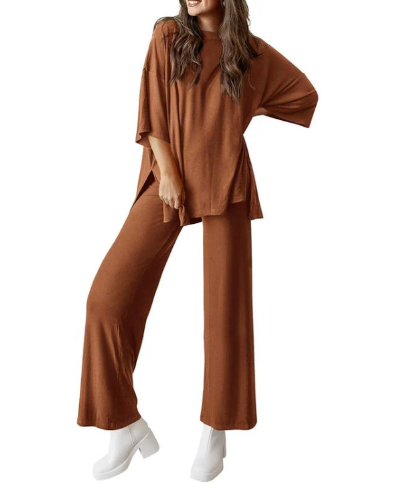 Modern Relax Set – Velianne Soft Breathable Fabric Casual Loungewear Outfit