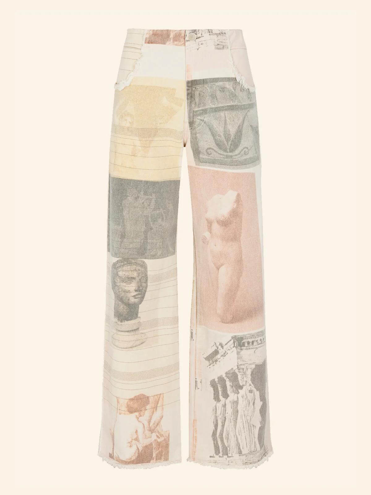 Wide Leg Jeans - High Rise Classic Denim Pants with Flattering Waist Fit