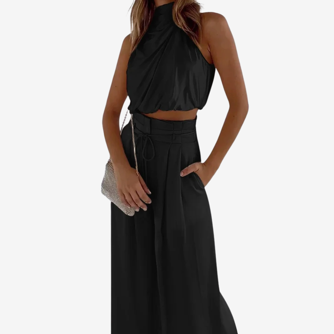 Summer Two-Piece Set – Lightweight Cotton Blend Set With Flattering Silhouette