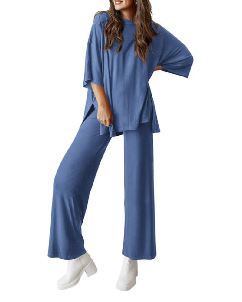 Modern Relax Set – Velianne Soft Breathable Fabric Casual Loungewear Outfit