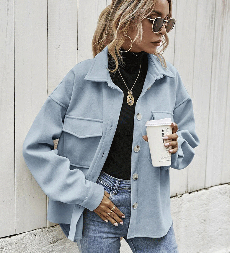 Oversized Pocket Jacket – Women's Jackets | Casual Outerwear With Button Down Design