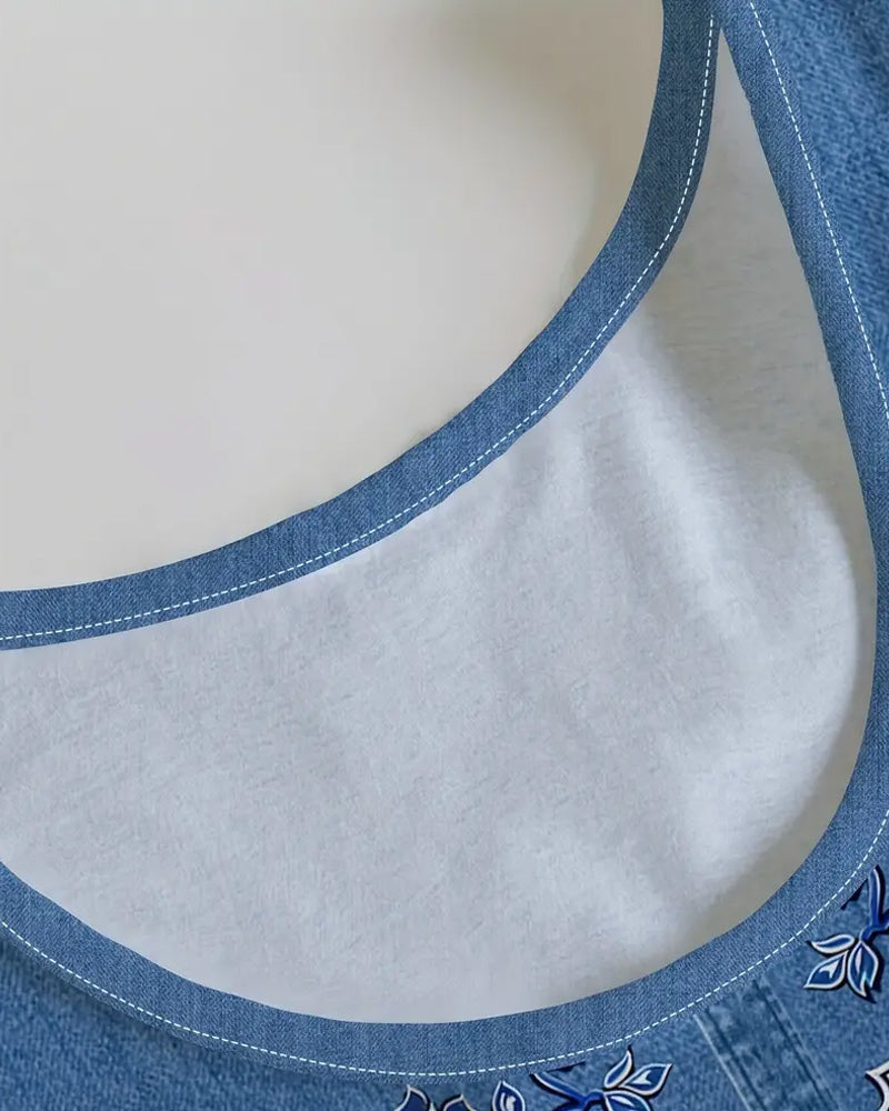 Sleeveless Denim Dress – Classic A-Line Casual Chic Dress in Premium Fabric