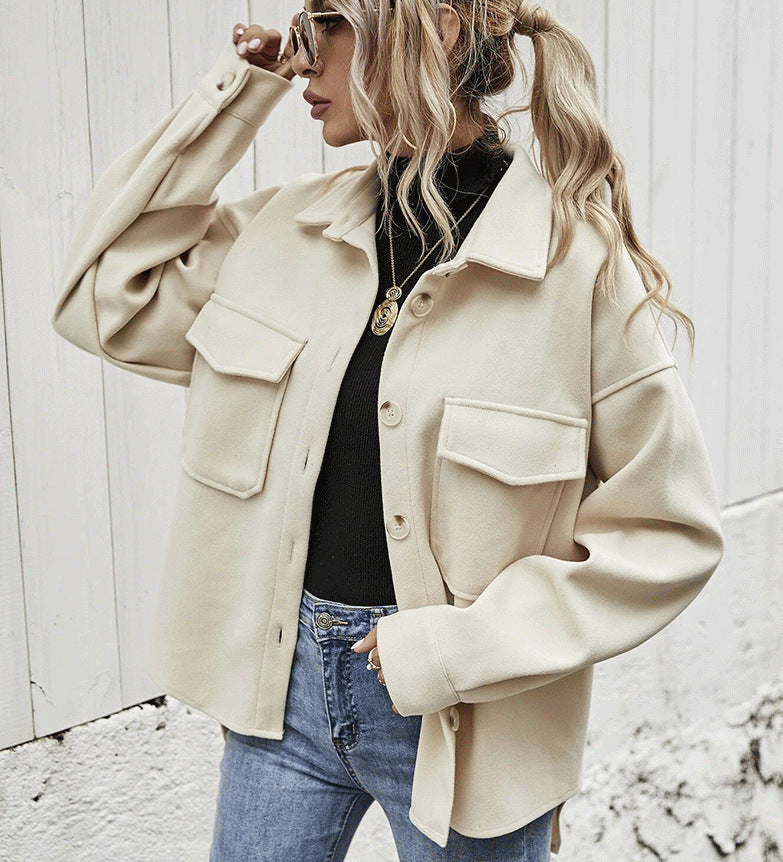 Oversized Pocket Jacket – Women's Jackets | Casual Outerwear With Button Down Design