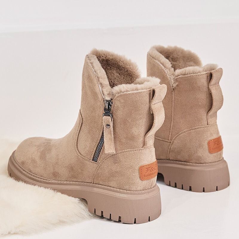 Warm Insulated Boots - Women's Winter Footwear With Traction Sole & Cozy Comfort