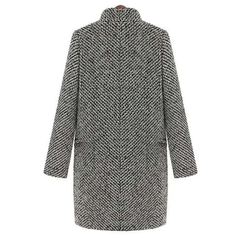 Long Wool Coat – Elegant Single-Button Wool Outerwear With Winter Warmth