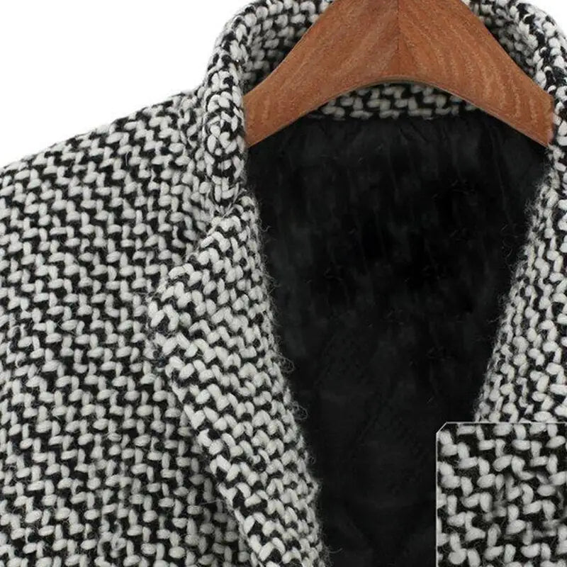 Long Wool Coat – Elegant Single-Button Wool Outerwear With Winter Warmth