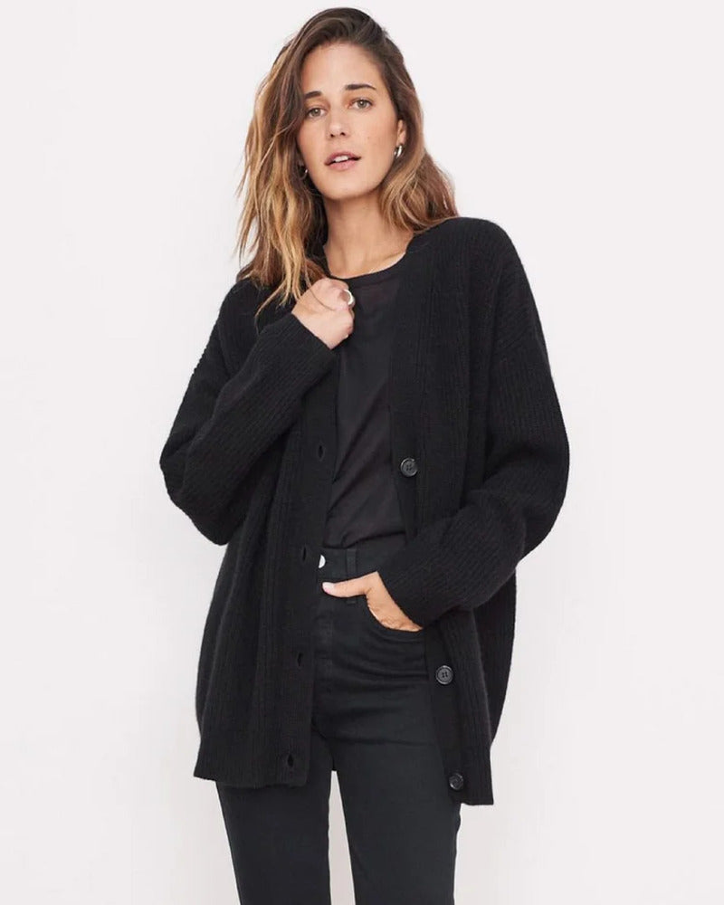 Cocoon Cardigan – Relaxed Draped Style | Soft Knit Layering Sweater