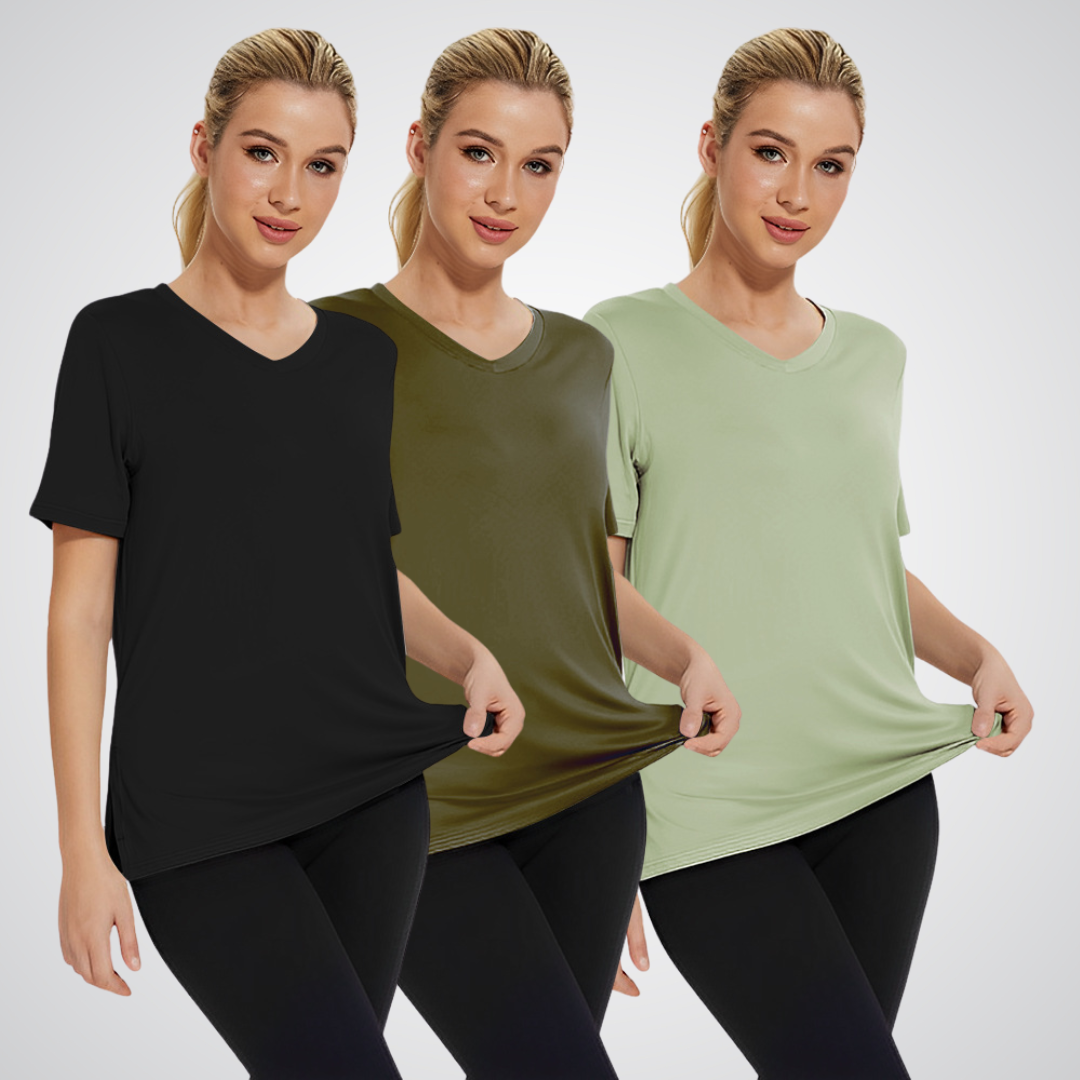 Relaxed Everyday Tee – 3 Pack Cotton Blend Crew Neck Shirt | Soft Breathable Fabric