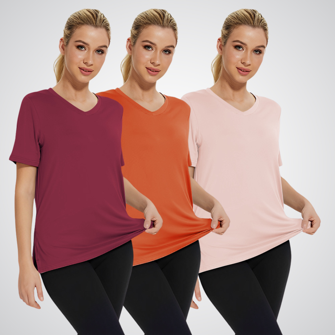 Relaxed Everyday Tee – 3 Pack Cotton Blend Crew Neck Shirt | Soft Breathable Fabric