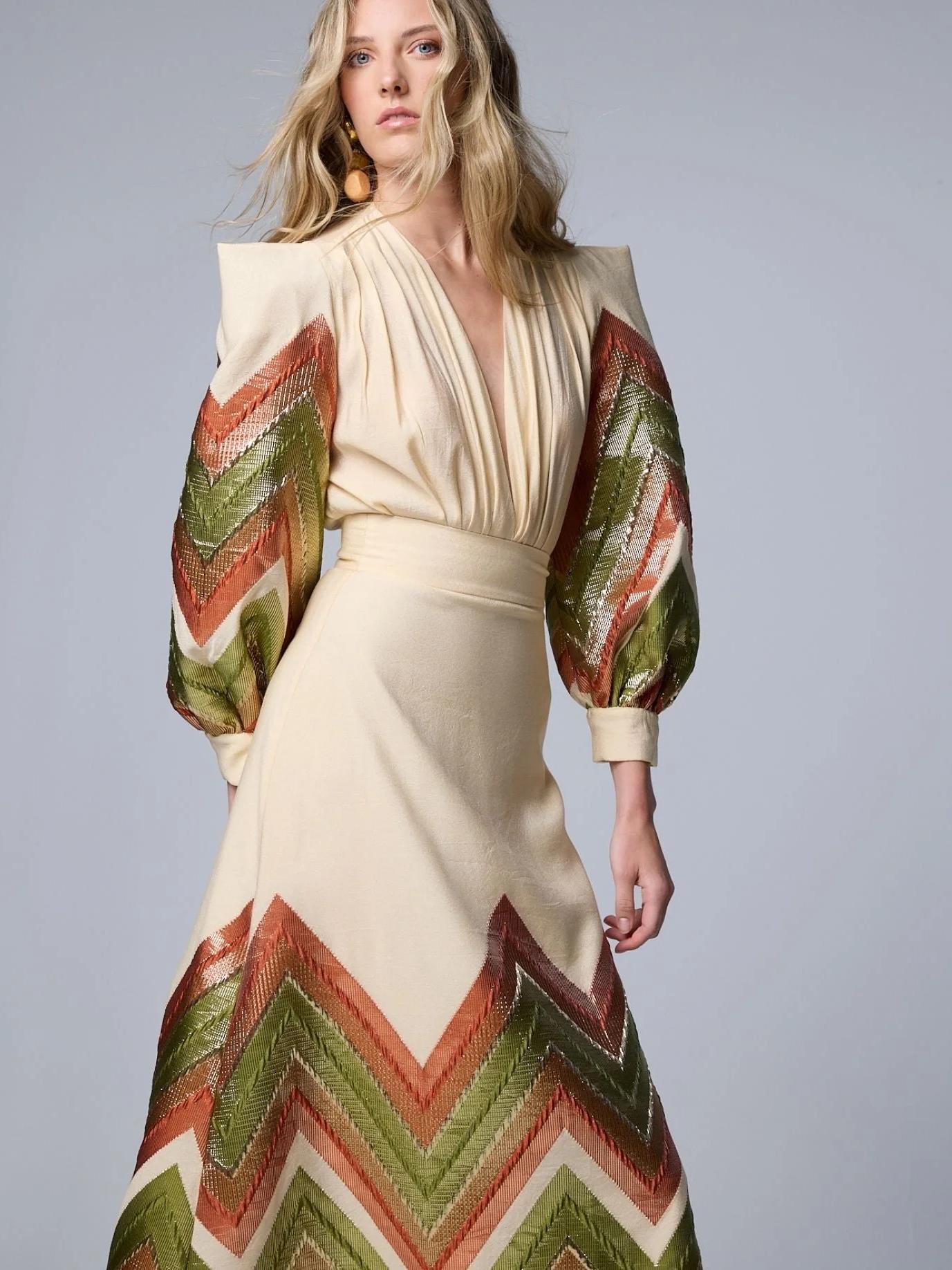 Puff Sleeves Bodysuit Featuring Structured Design - Elegant Midi Skirt Set