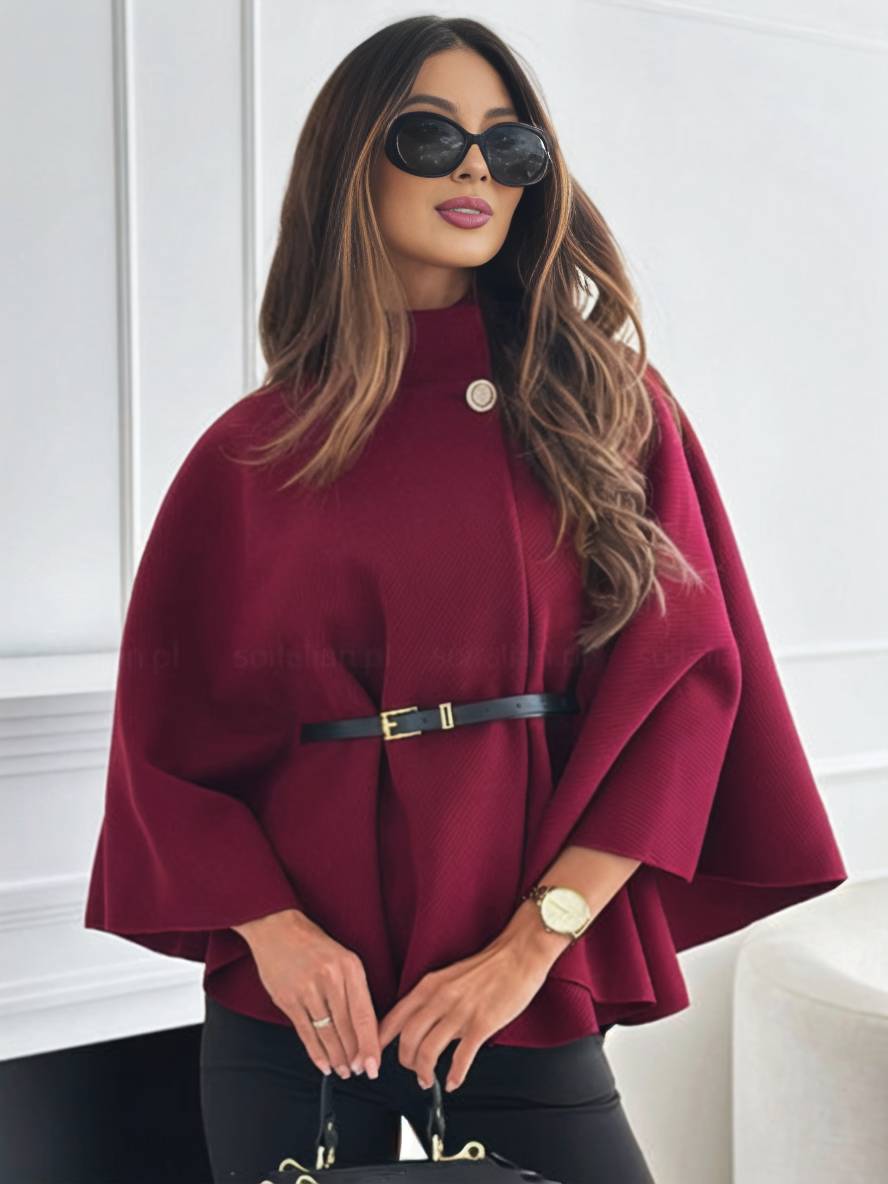 Belted High-Neck Coat – Elegant Women's Coats With Slim Fit & Chic Layering
