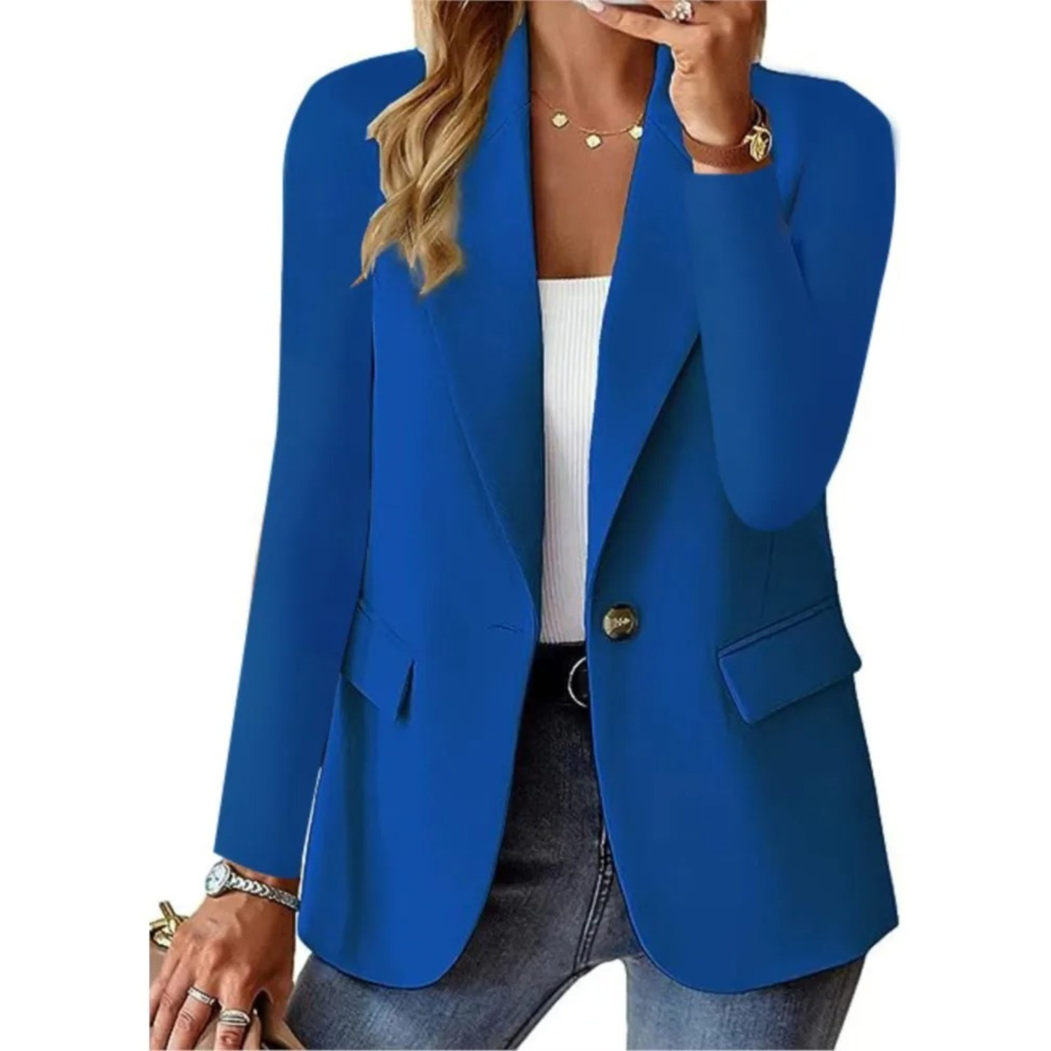 Tailored Long Sleeve Blazer – Elegant Professional Women's Blazer for Office Wear