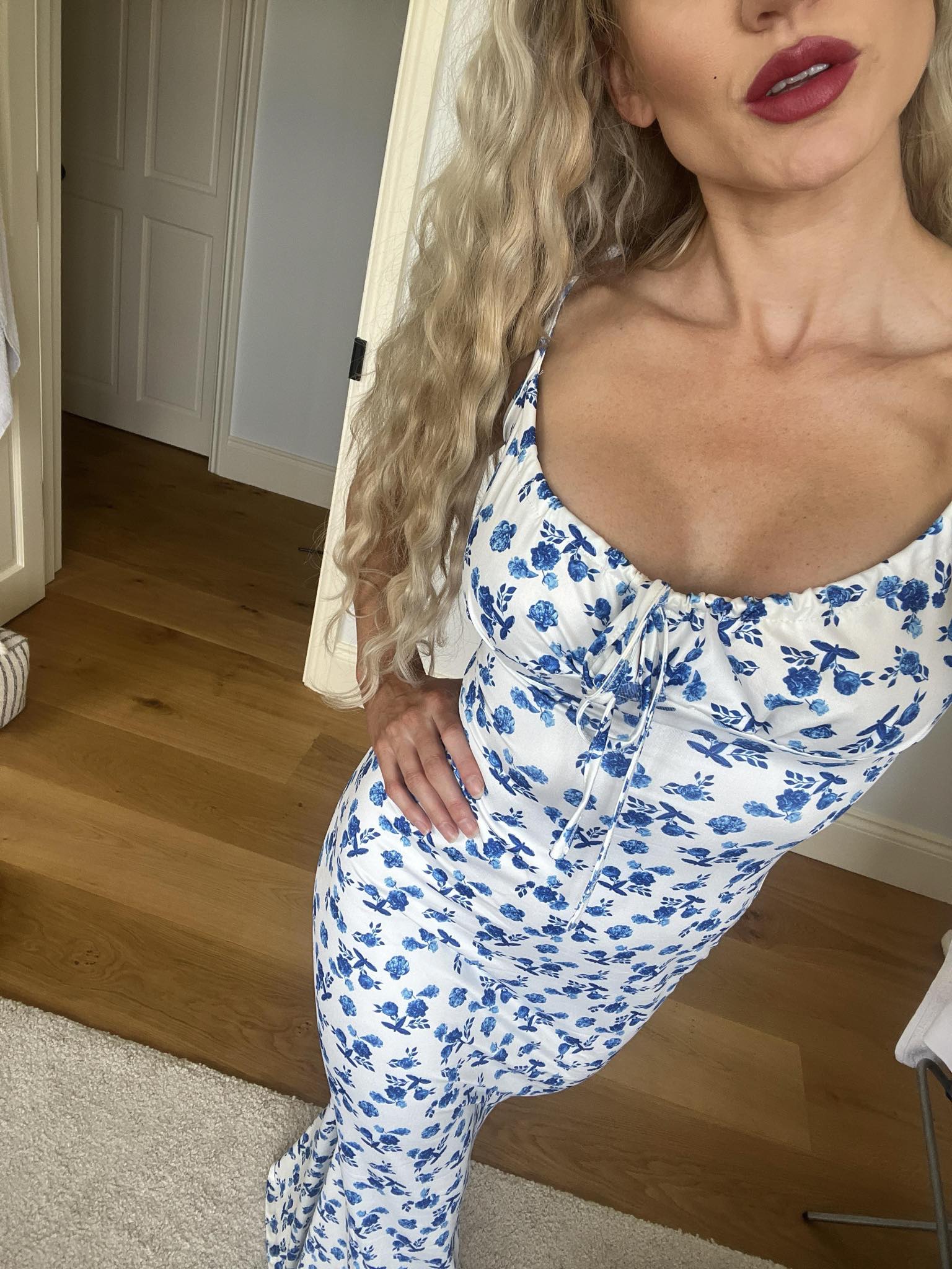 Summer Lace-Up Dress - Floral Sleeveless Casual Dress with Adjustable Fit