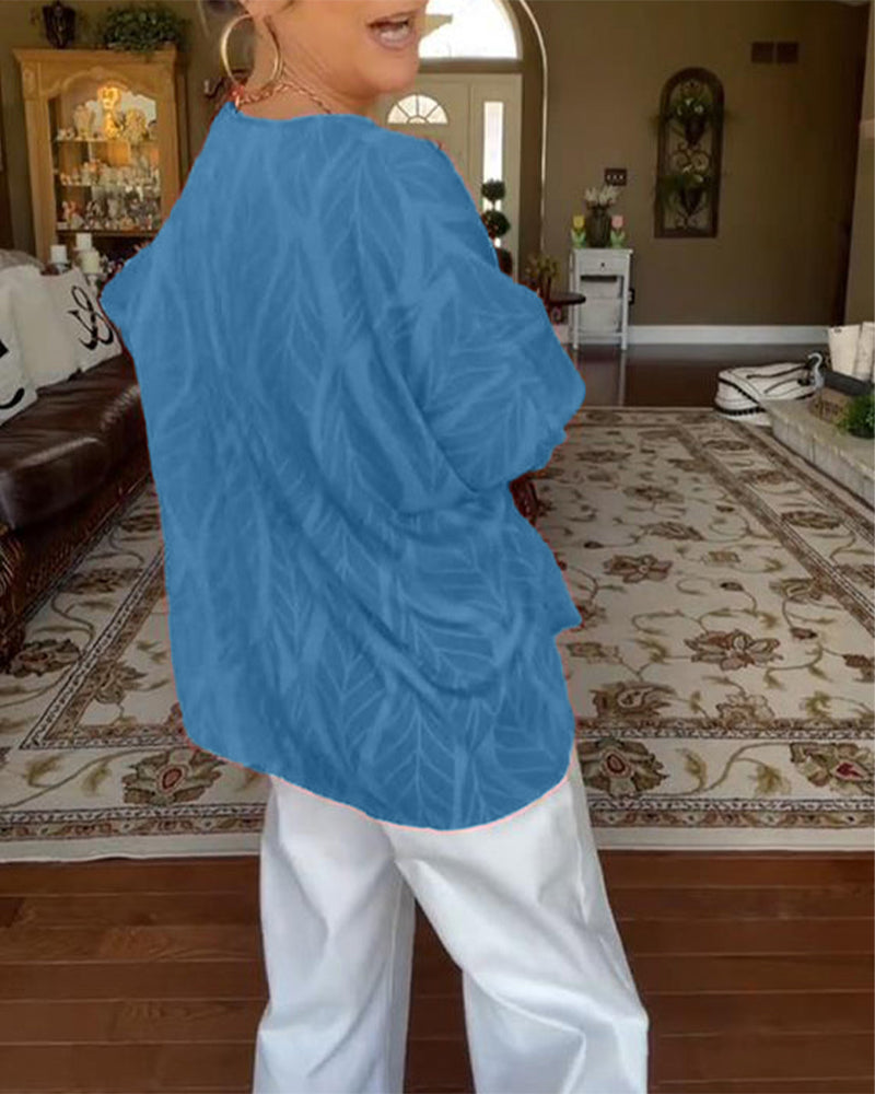 Relaxed Print Blouse – Lightweight Breathable Soft Fabric Blouse for Women