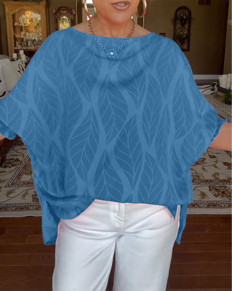 Relaxed Print Blouse – Lightweight Breathable Soft Fabric Blouse for Women