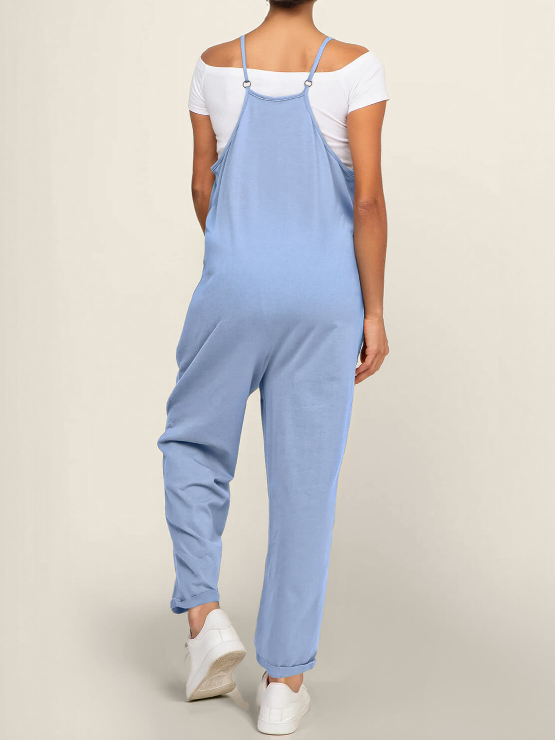 Maternity Jumpsuit - Oversized Postpartum Romper with Adjustable Straps