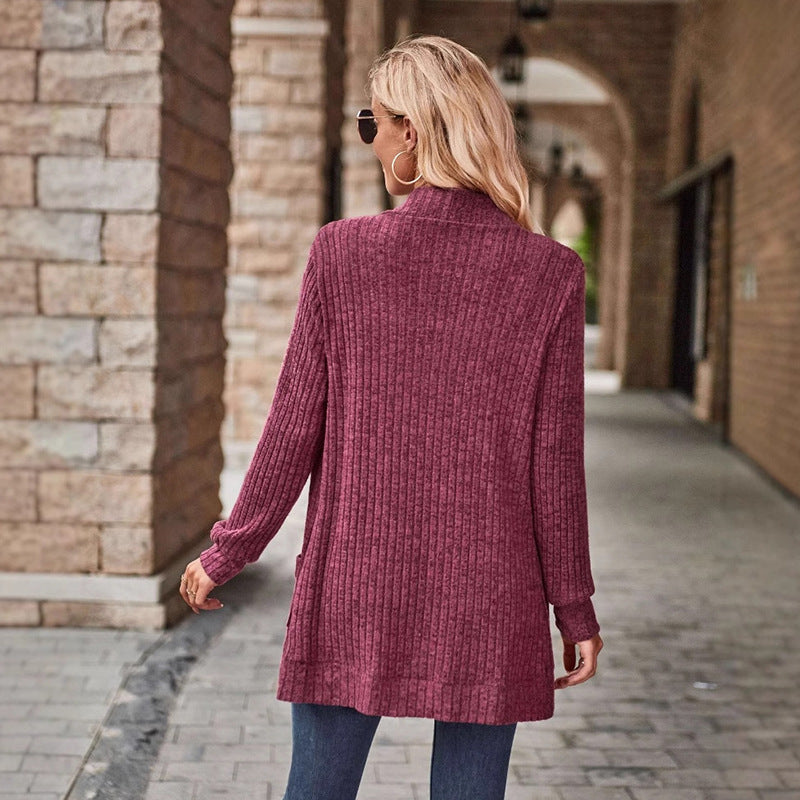 Cozy Knit Cardigan – Long Sleeve Open Front Sweater | Relaxed Fit Layering