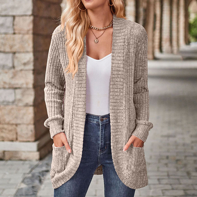 Cozy Knit Cardigan – Long Sleeve Open Front Sweater | Relaxed Fit Layering