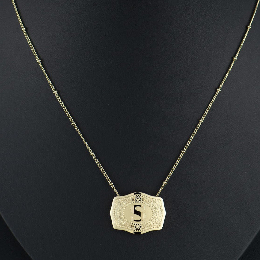 Initial Letter Necklace – Sleek Pendant Necklace with Stylish Initial Charm