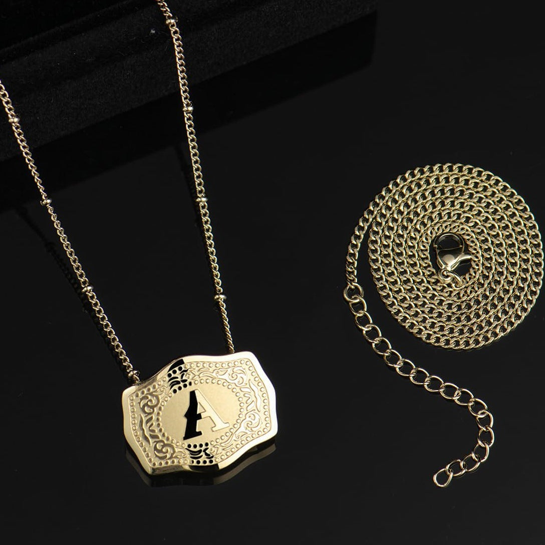 Initial Letter Necklace – Sleek Pendant Necklace with Stylish Initial Charm